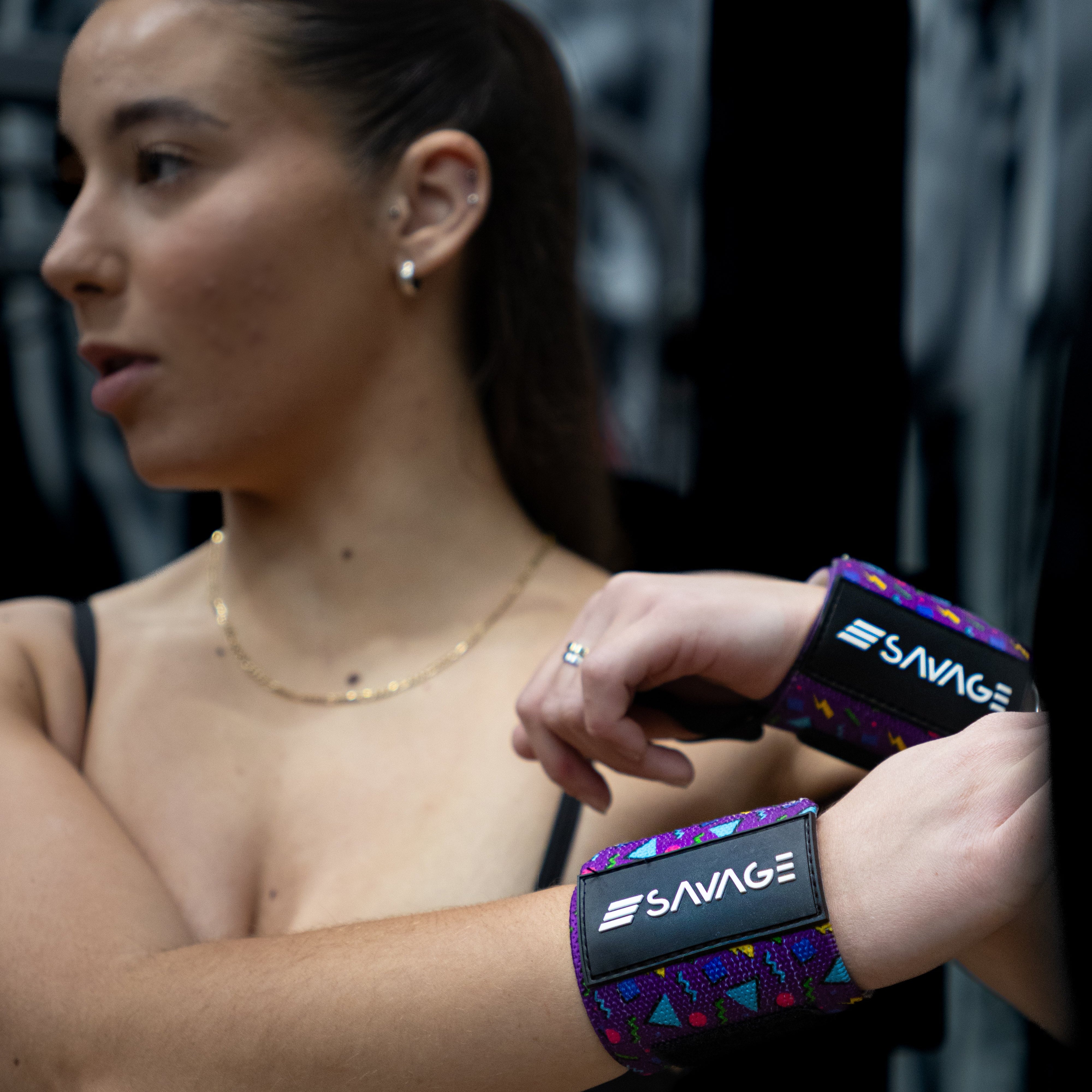 90s Wrist Wraps 2pk - Yellow & Purple
